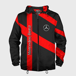 Ветровка с капюшоном мужская Mercedes мерседес amg, цвет: 3D-черный
