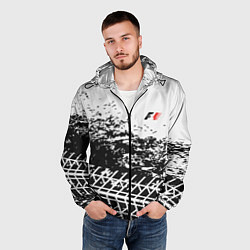 Ветровка с капюшоном мужская F1 Формула 1 Mini Logo, цвет: 3D-черный — фото 2