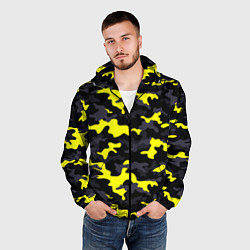 Ветровка с капюшоном мужская Black Camo, цвет: 3D-черный — фото 2