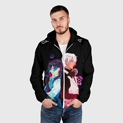 Ветровка с капюшоном мужская Мемуары, цвет: 3D-белый — фото 2