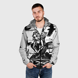 Ветровка с капюшоном мужская Raven 2, цвет: 3D-черный — фото 2