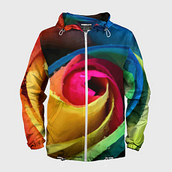 Ветровка с капюшоном мужская Роза fashion 2022, цвет: 3D-белый