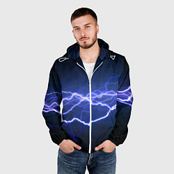 Ветровка с капюшоном мужская Lightning Fashion 2025 Neon, цвет: 3D-белый — фото 2