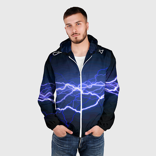 Мужская ветровка Lightning Fashion 2025 Neon / 3D-Белый – фото 3