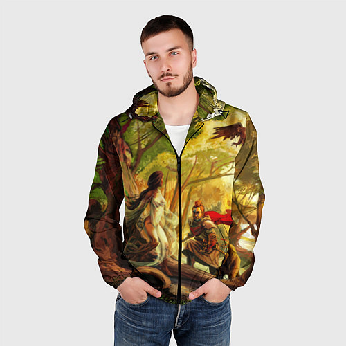 Мужская ветровка Женщина-дерево / 3D-Черный – фото 3