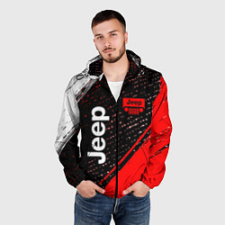Ветровка с капюшоном мужская JEEP - Краска, цвет: 3D-черный — фото 2