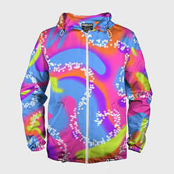 Ветровка с капюшоном мужская Барби и Кен паттерн костюм, цвет: 3D-белый