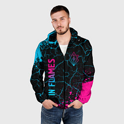 Ветровка с капюшоном мужская In Flames Neon Gradient, цвет: 3D-черный — фото 2