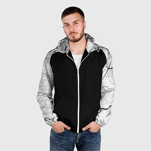 Мужская ветровка Кроссфит униформа - трещины / 3D-Белый – фото 3