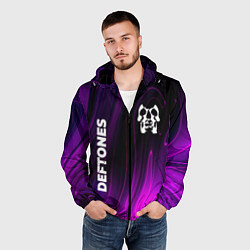 Ветровка с капюшоном мужская Deftones violet plasma, цвет: 3D-черный — фото 2