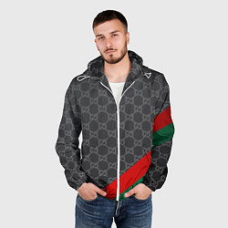 Ветровка с капюшоном мужская В стиле gucci, цвет: 3D-белый — фото 2