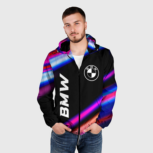 Мужская ветровка BMW speed lights / 3D-Черный – фото 3
