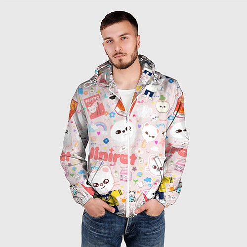 Мужская ветровка Skzoo Jinniret pattern cartoon avatar / 3D-Белый – фото 3