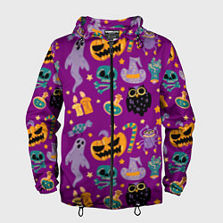 Мужская ветровка Happy Halloween - holiday pattern