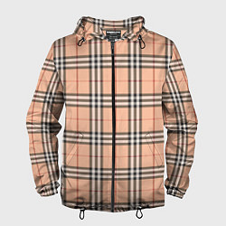 Ветровка с капюшоном мужская Королевский тартан, цвет: 3D-черный