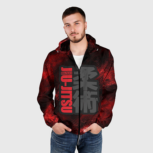 Мужская ветровка Jiu-Jitsu Bazilian Black-Red / 3D-Черный – фото 3