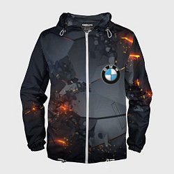 Ветровка с капюшоном мужская BMW explosion, цвет: 3D-белый