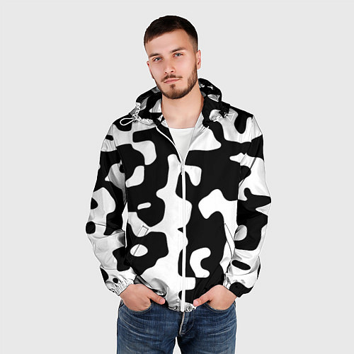 Мужская ветровка Камуфляж Cowskin крупный / 3D-Белый – фото 3