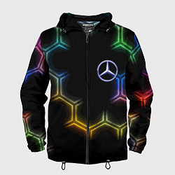 Мужская ветровка Mercedes - neon pattern