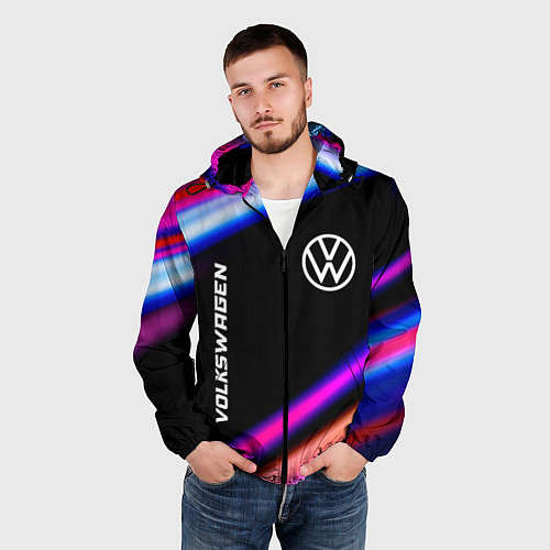 Мужская ветровка Volkswagen speed lights / 3D-Черный – фото 3