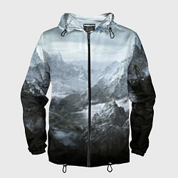 Ветровка с капюшоном мужская Природа Скайрима, цвет: 3D-черный
