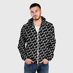 Ветровка с капюшоном мужская B A P black n white pattern, цвет: 3D-белый — фото 2