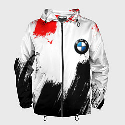 Ветровка с капюшоном мужская BMW art, цвет: 3D-черный