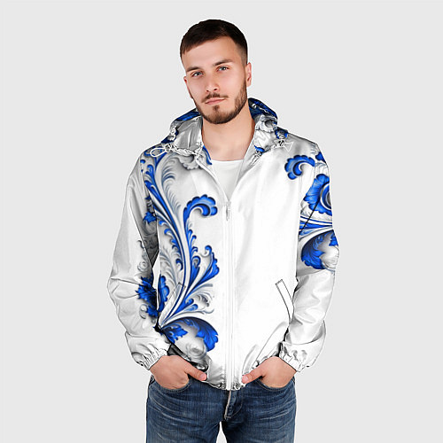 Мужская ветровка Русские узоры / 3D-Белый – фото 3