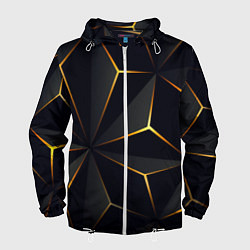 Ветровка с капюшоном мужская Hexagon Line Smart, цвет: 3D-белый