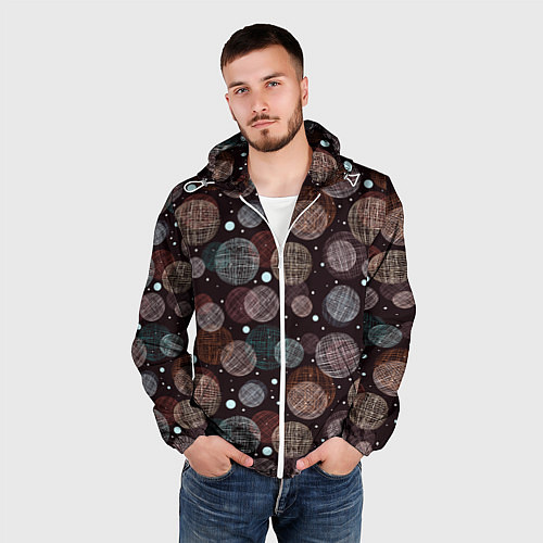 Мужская ветровка Плетеные шары / 3D-Белый – фото 3