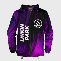 Ветровка с капюшоном мужская Linkin Park violet plasma, цвет: 3D-черный