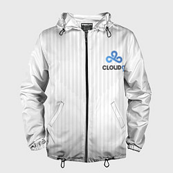 Ветровка с капюшоном мужская Cloud9 white, цвет: 3D-черный