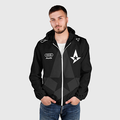 Мужская ветровка Форма Astralis black / 3D-Белый – фото 3