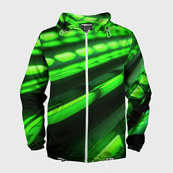 Мужская ветровка Green neon abstract