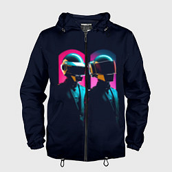 Ветровка с капюшоном мужская Daft Punk - One more time, цвет: 3D-черный