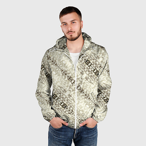 Мужская ветровка Жемчужная россыпь / 3D-Белый – фото 3