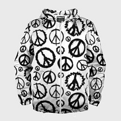 Мужская ветровка Many peace logo