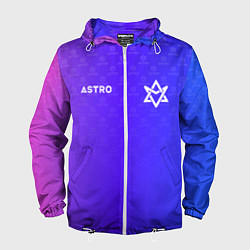 Ветровка с капюшоном мужская Astro pattern, цвет: 3D-белый