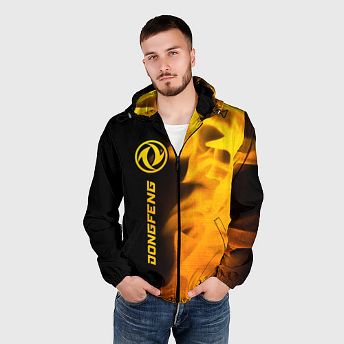 Мужская ветровка Dongfeng - gold gradient: по-вертикали / 3D-Черный – фото 3