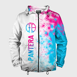 Ветровка с капюшоном мужская Pantera neon gradient style: по-вертикали, цвет: 3D-черный