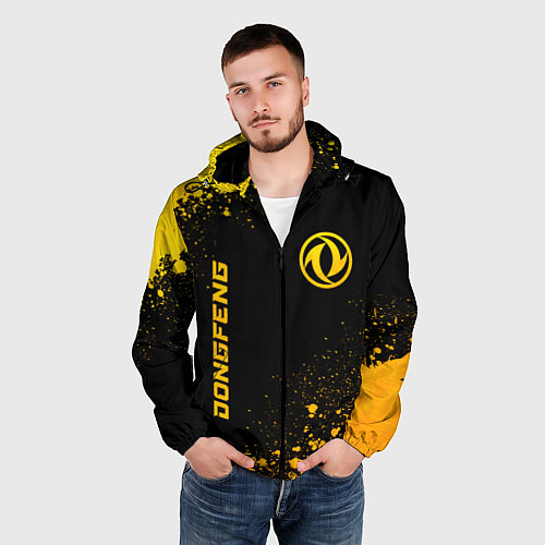 Мужская ветровка Dongfeng - gold gradient вертикально / 3D-Черный – фото 3