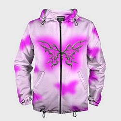 Ветровка с капюшоном мужская Y2K purple butterfly, цвет: 3D-черный