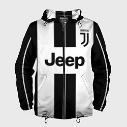 Ветровка с капюшоном мужская Juventus collection, цвет: 3D-черный