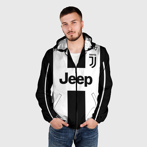 Мужская ветровка Juventus collection / 3D-Черный – фото 3