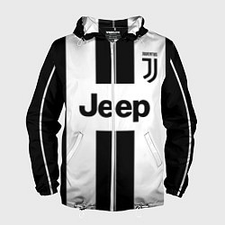 Ветровка с капюшоном мужская Juventus collection, цвет: 3D-белый