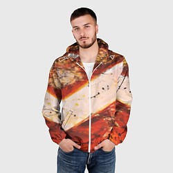 Ветровка с капюшоном мужская Горная порода, цвет: 3D-белый — фото 2