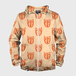 Ветровка с капюшоном мужская Drawn Tiger, цвет: 3D-белый