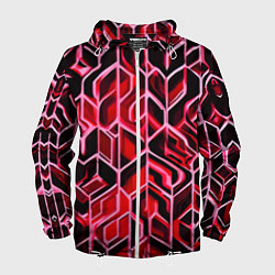 Мужская ветровка Красный узор