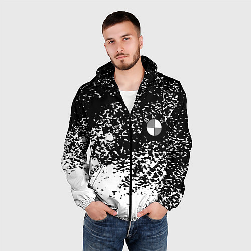 Мужская ветровка BMW краски текстура / 3D-Черный – фото 3