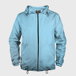 Ветровка с капюшоном мужская Голубой градиент стиль мету ком, цвет: 3D-черный